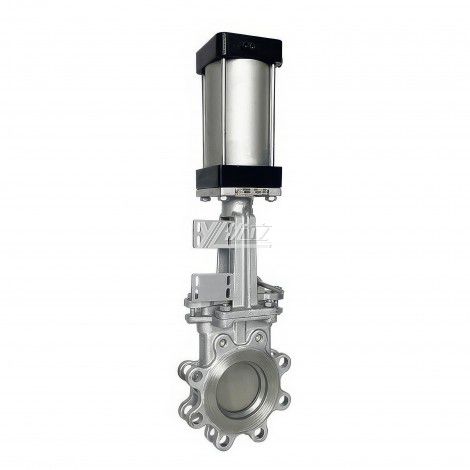 YOULI High Temperature ANSI 150LB Stainless Steel 304 316 JIS 10K 1.6mpa WCB Pneumatic Actuator Wafer Knife Gate Valve