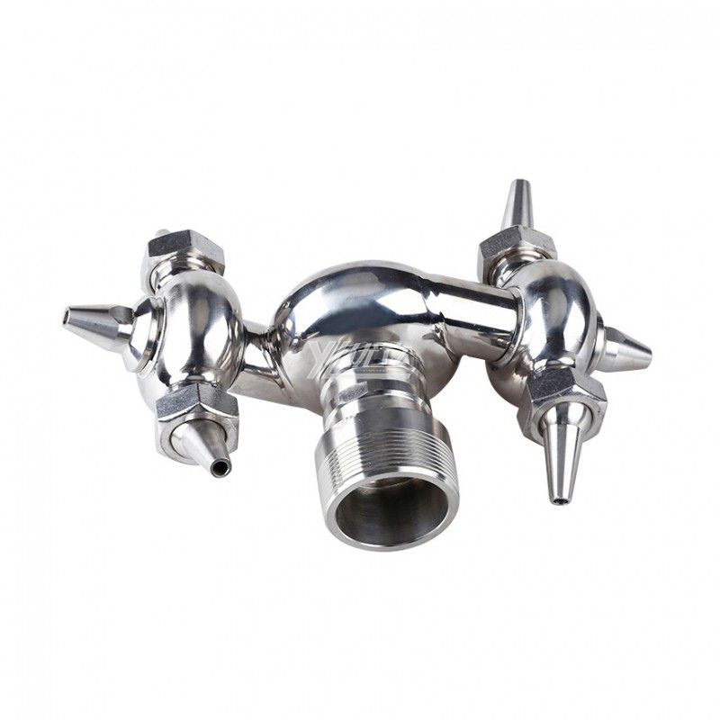 YOULI Food Grade Sanitary 360 Degree CIP Nozzle Tank Cleaning Stainless Steel 304 SS316L Male Threaded Rotary Cleaning Spray Ball