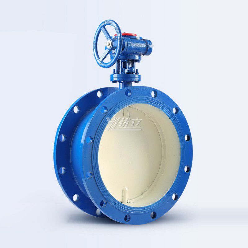 YOULI 304 316 Stainless Steel Smoke air Dust Pn10 WCB High Temperature Ventilation Manual Aeration Flanged Butterfly Valve