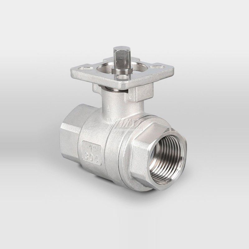 YOULI High temperature ISO 5211 mounting pad stainless steel NPT BSP 1000WOG 1.6mpa 304 316 manual 2 piece thread Ball Valve