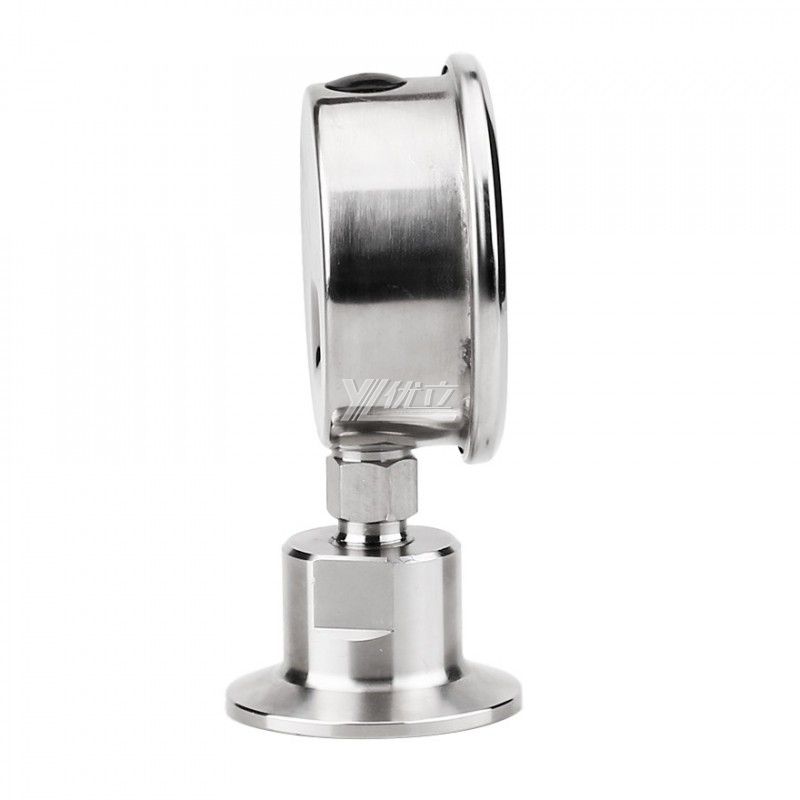 YOULI customized Stainless Steel 304 0-16bar filled oil shockproof Clamped Diaphragm Pressure Gauge