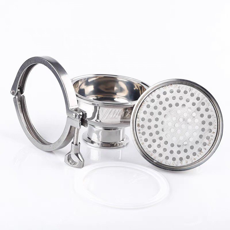 YOULI Hygienic Food Grade SS 304 316L Stainless Steel Milk Beer Honey Sanitary Ball Type Tri Clamped Strainer  Filter