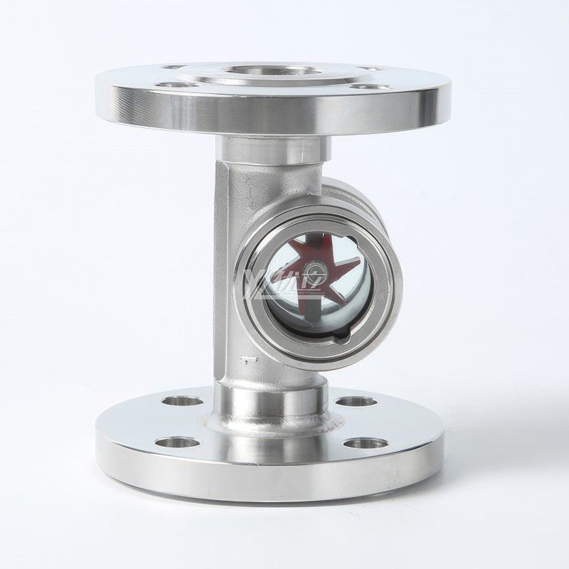 YOULI BSP NPT BSPT Screw Stainless Steel 304 316L Carbon Steel WCB Water Flow Indicator Flanged Impeller Sight Glass