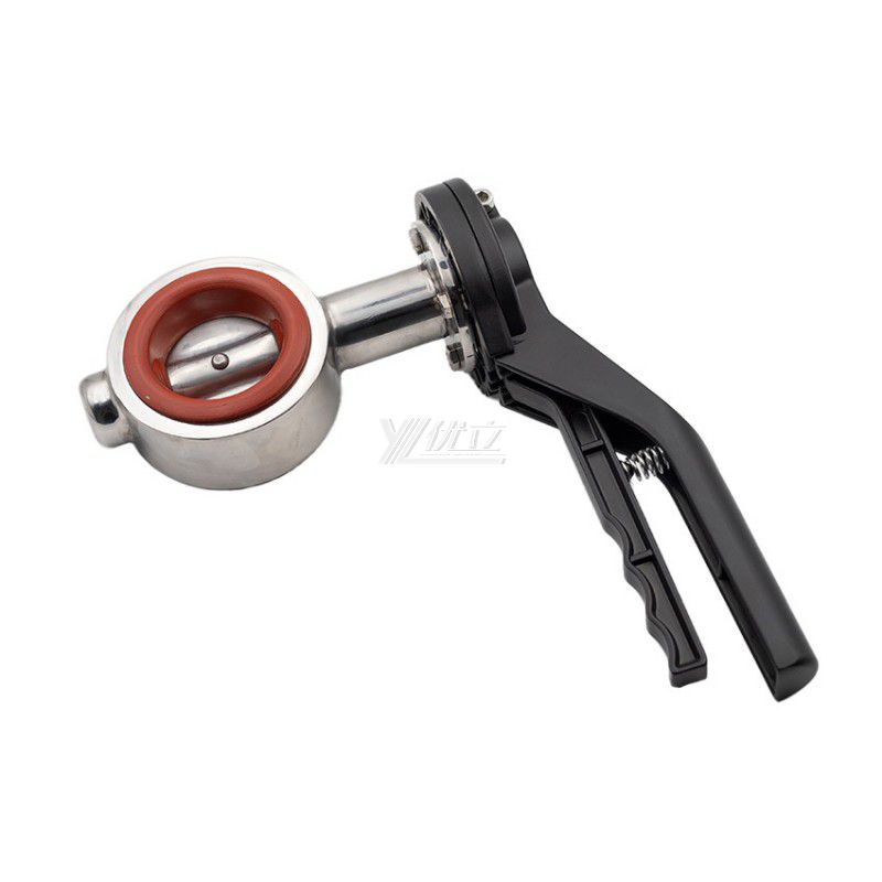 YOULI Hygienic Food Grade Stainless Steel 3A/SMS/DIN 304 316 Silicon Duckbill Handle Sanitary Manual Wafer Butterfly Valve
