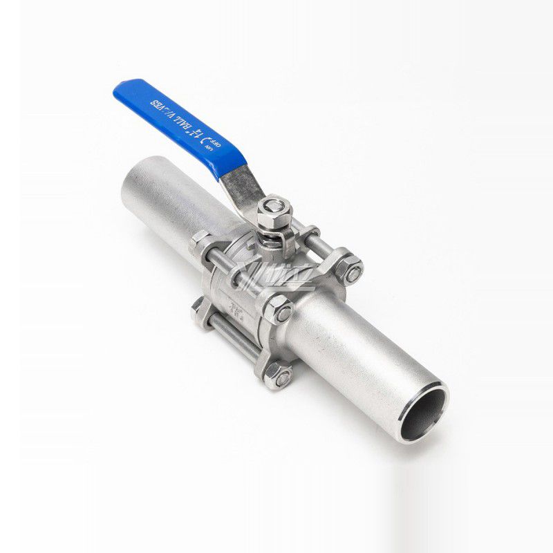 YOULI Stainless Steel 1000WOG PN16-PN64 304 316 Manual Three-piece Lengthening Extended Butt Welded Union Ball Valve