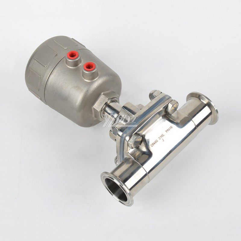 YOULI Hygienic Food Grade Sanitary Stainless Steel Head 316L Tri Clamped Pneumatic Diaphragm Valve Pneumatic