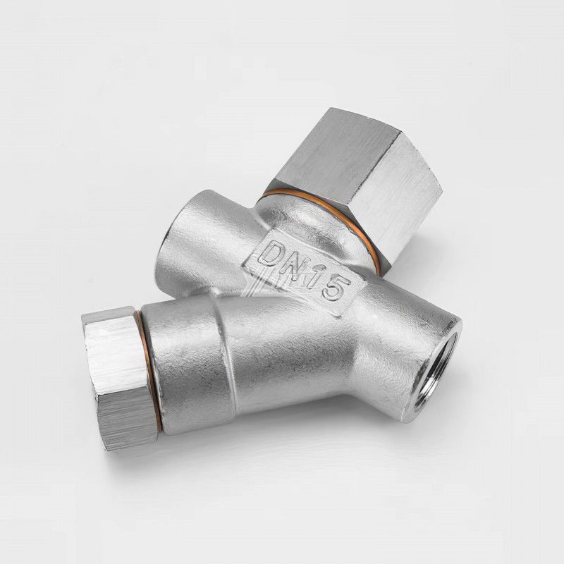 YOULI Durable High Temperature 1.6mpa 304 316  Stainless Steel Y Type Thermal Power Female Threaded Steam Water Trap Valve