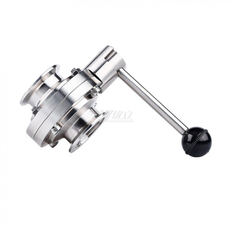 YOULI Hygienic Food Grade Stainless Steel 3A/SMS/DIN 304 316 KF Sanitary Manual Vacuum Butterfly Valve