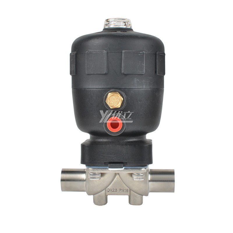 YOULI Premium Hygienic Food Grade Sanitary Stainless Steel 316L Biological Pneumatic Straight Butt Welded Diaphragm Valve