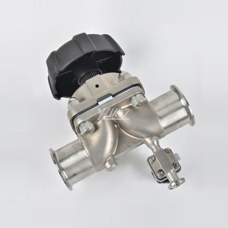YOULI Hygienic Food Grade Sanitary Stainless Steel 316L Pharmaceutical Biological EPDM PTFE Manual Tri Clamped Diaphragm Valve