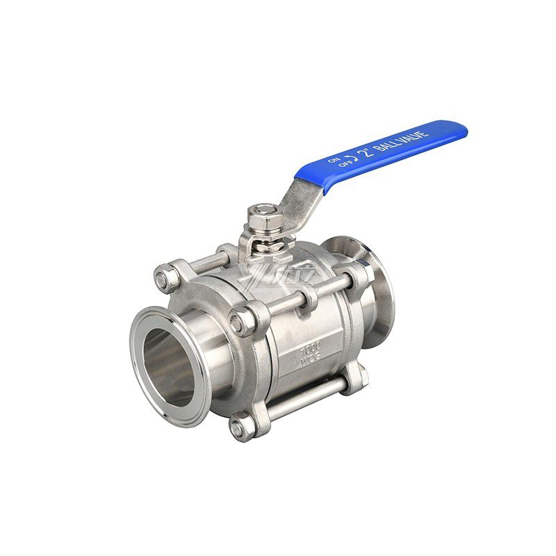 YOULI Hygienic Food Grade Sanitary Stainless Steel 304 316 Beverage Milk Drink Manual 3PC Tri Clamed Ball Valve