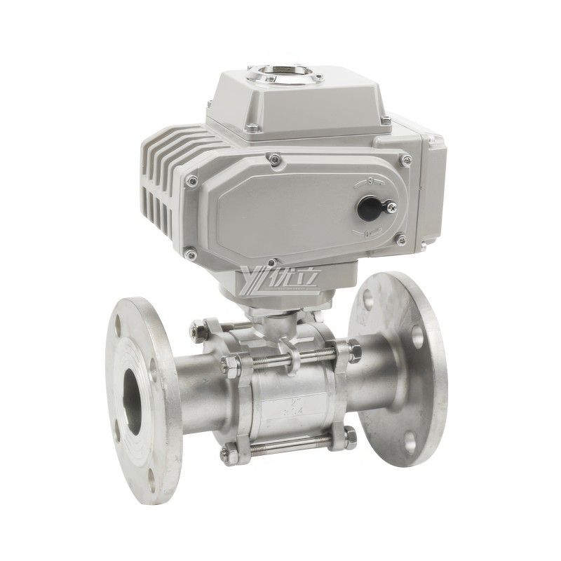 YOULI High Temperature NPT BSP 1.6mpa Stainless Steel 304 316 Motorized AC220V Electric Actuator 3 Piece Thread Ball Valve