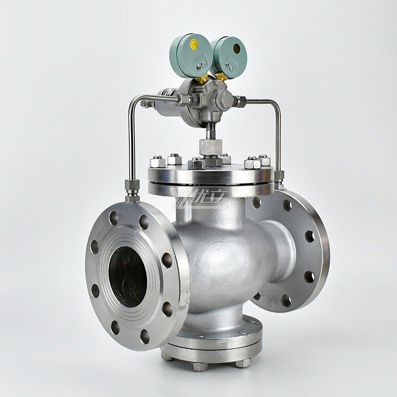 YOULI YK43X Stainless Steel ANSI 150lb Pn16-pn64 304 316 WCB Gas Pilot Piston Type Pressure Flanged Reducing Relief Valve