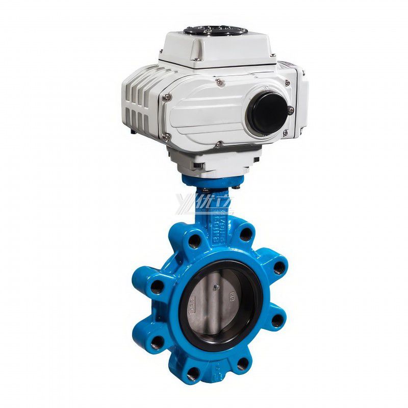 YOULI ANSI 150LB Stainless Steel 304 316 Cast Iron JIS 10K Pn16 Handwheel Motorized AC220V  Electric Lug Wafer Butterfly Valve