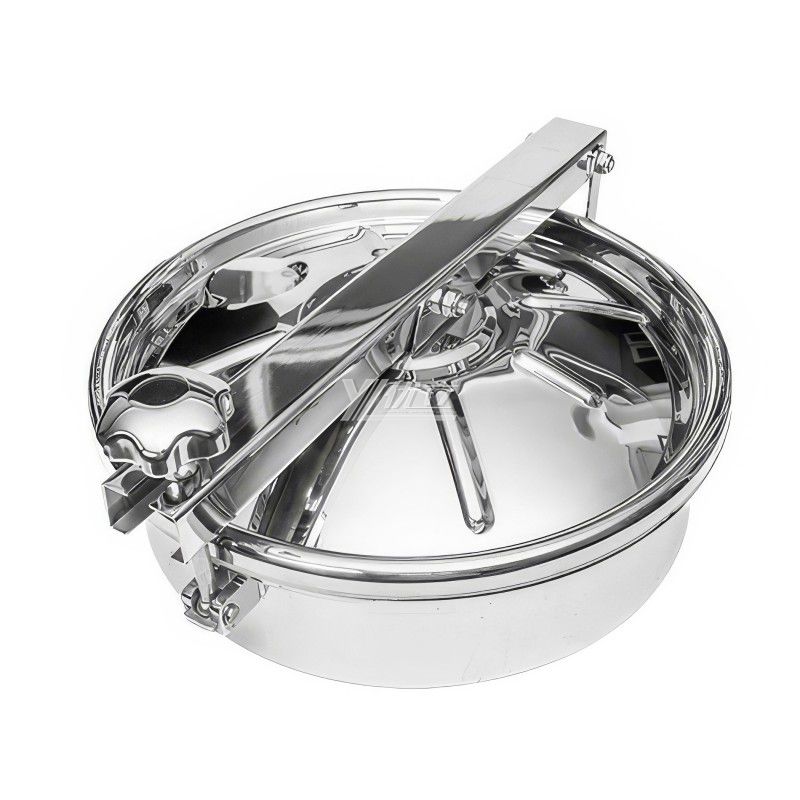 YOULI Hygienic Food Grade SS 304 316L Stainless Steel Circular Fermenter Cover No Pressure Tanks Sanitary With Ribbed Round Outward Manway Manhole