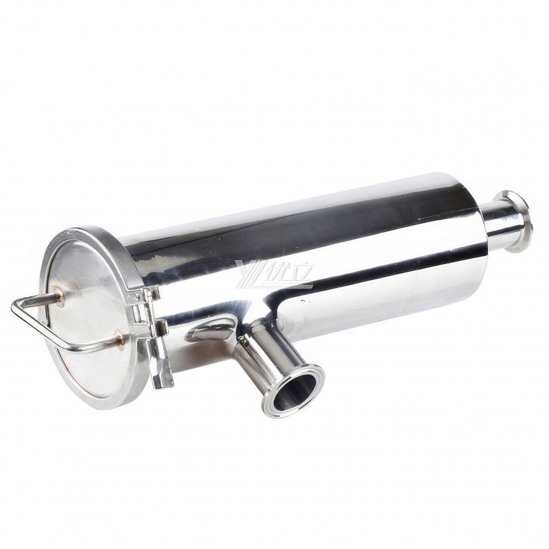 YOULI Hygienic Food Grade SS 304 316L Stainless Steel Milk Beer  Honey Sanitary Angle Type Clamped Strainer  Filter