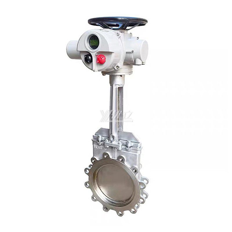YOULI ANSI 150LB Stainless Steel 304 316 JIS 10K 1.6mpa WCB Motorized AC380V 4-20ma Electric Lng Wafer Knife Gate Valve