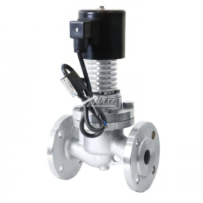 YOULI ZCG Stainless Steel 304 316 Explosion-proof Steam High Temperature with Cooling Rib AC220V DC24V Flanged Solenoid Valve