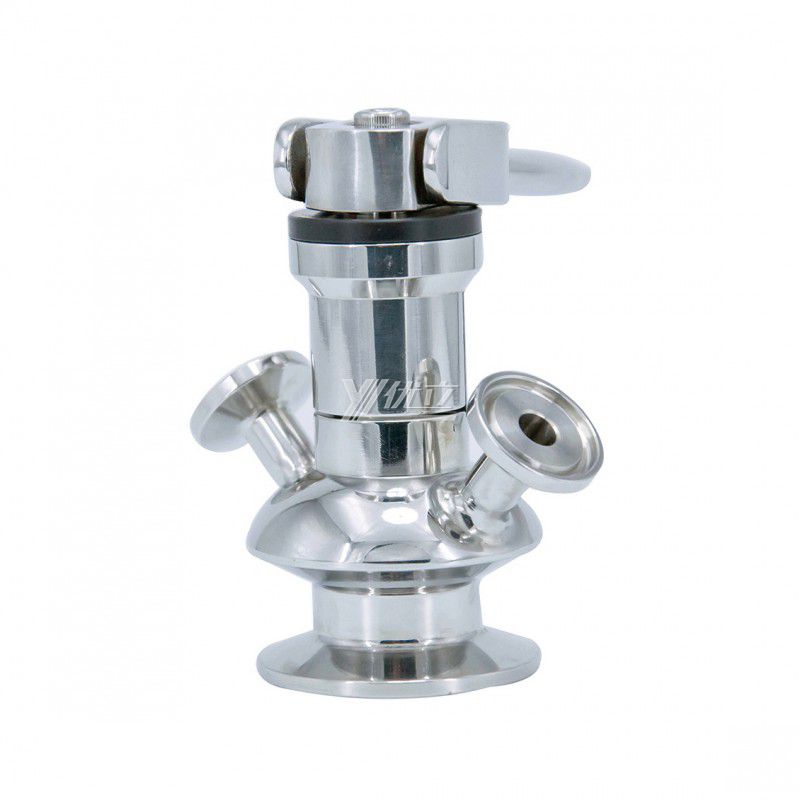 YOULI Hygienic Food Grade Sanitary Stainless Steel 304 316L Manual Plastic Handle Sterile Tri Clamped Sample Valve