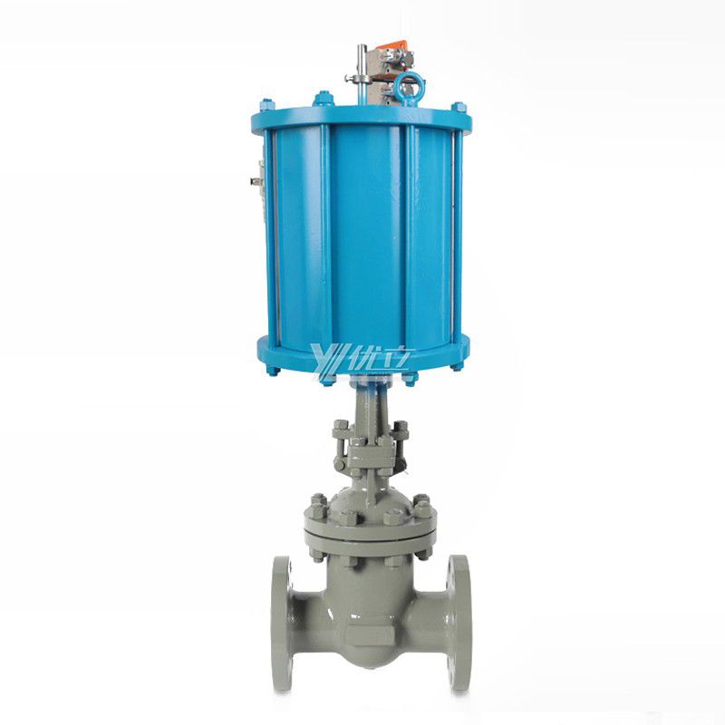 YOULI High Temperature Steam ANSI 150LB Stainless Steel 304 316 JIS 10K 1.6mpa WCB Pneumatic Actuator Flanged Gate Valve