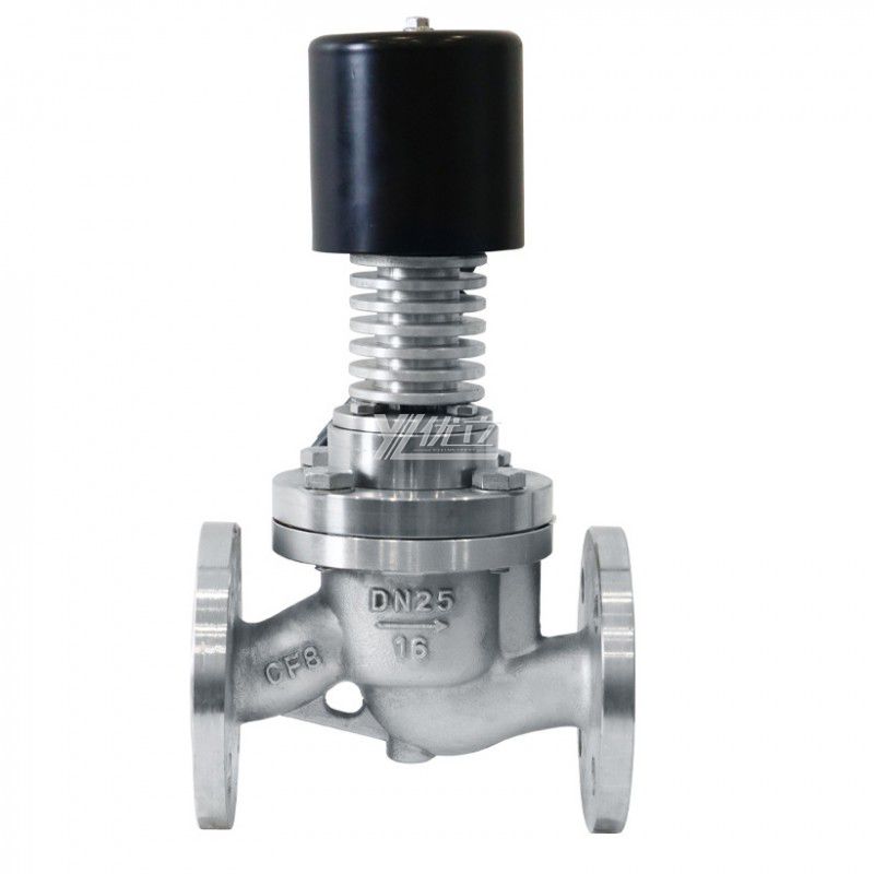 YOULI ZCG Stainless Steel 304 316 Explosion-proof Steam High Temperature with Cooling Rib AC220V DC24V Flanged Solenoid Valve