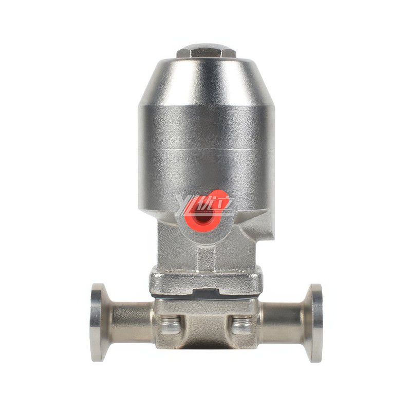 YOULI Hygienic Food Grade Sanitary Stainless Steel Head Biological 316L Straight Tri Clamped Pneumatic Diaphragm Valve