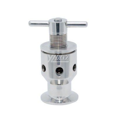 YOULI Hygienic Food Grade Sanitary Stainless Steel 304 316L Tri Clamped T Type Manual Adjustable Exhaust Valve Vent Valve