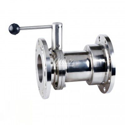 YOULI Hygienic Food Grade Sanitary Stainless Steel Non Return Valve Manual One Piece Type Butterfly Flanged Check Valve