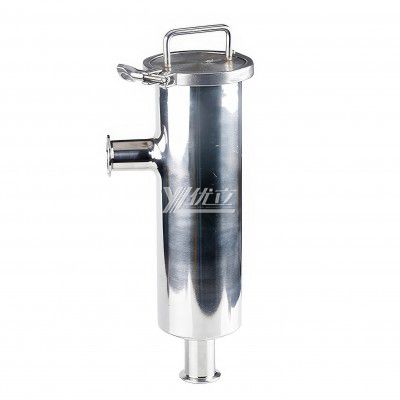 YOULI Hygienic Food Grade SS 304 316L Stainless Steel Milk Beer  Honey Sanitary Angle Type Clamped Strainer  Filter