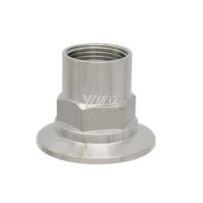 YOULI Stainless Steel 304 SS316L BSP NPT Pipe Fitting Hexagonal Female Thread Clamp Ferrule