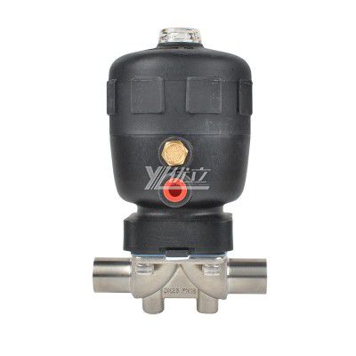 YOULI Premium Hygienic Food Grade Sanitary Stainless Steel 316L Biological Pneumatic Straight Butt Welded Diaphragm Valve