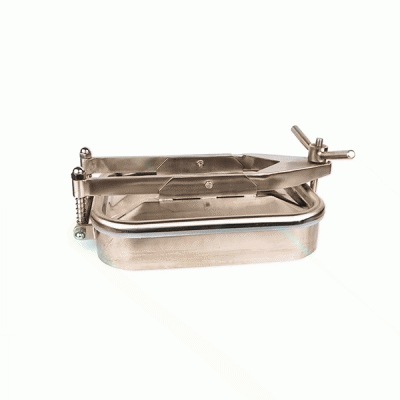 YOULI Hygienic Food Grade SS 304 316L Stainless Steel Cover Pressure Tanks Sanitary Single Lock Rectangular Manhole Manway