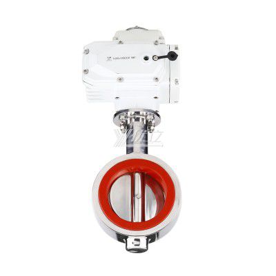 YOULI Hygienic Food Grade Stainless Steel 3A/SMS/DIN 304 316L Motorized DC24V Sanitary Electric Wafer Butterfly Valve