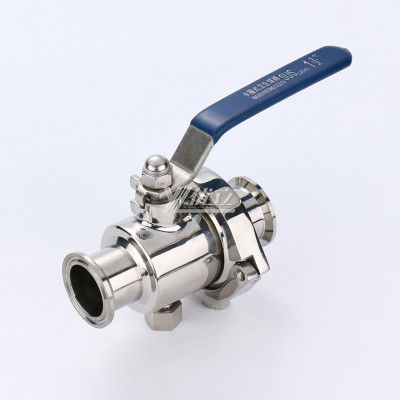 YOULI Hygienic Food Grade Sanitary Stainless Steel 304 316 zero Dead Beverage Milk Drink Manual Tri Clamed Ball Valve